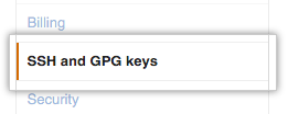 選SSH and GPG keys